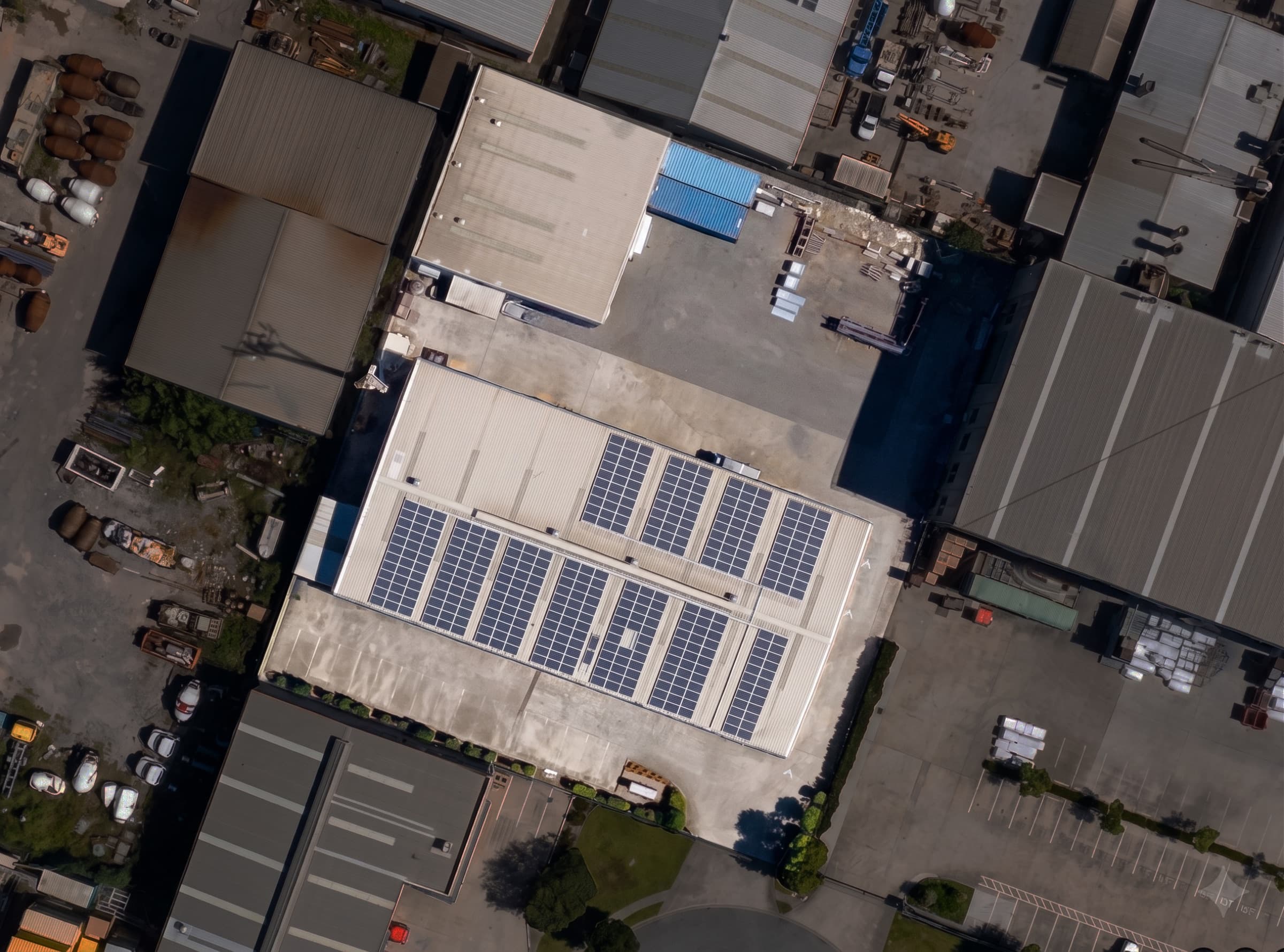 Aerial view of the Everything Metal workshop at 54 Armada Place, Banyo, Brisbane